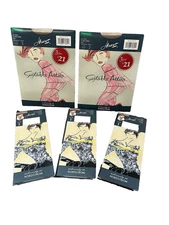 Lot 5 HANES Hosiery 2 Pantyhose 2Plus & 3 Bronze Toeless Knee Highs Nordstrom