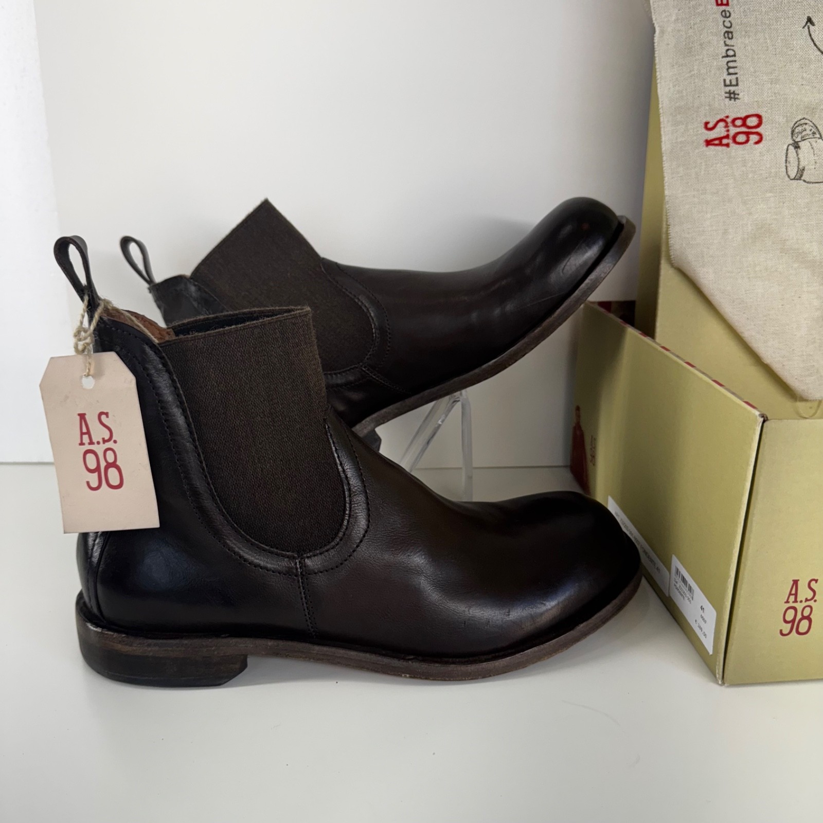 A.S. 98 Pixel Family Ankle Boots | Handmade in Italy | Men’s Size 41