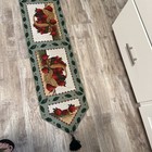Vintage Apple Basket Tapestry Table Runner With Tassels 68”x 13 In — photo 7