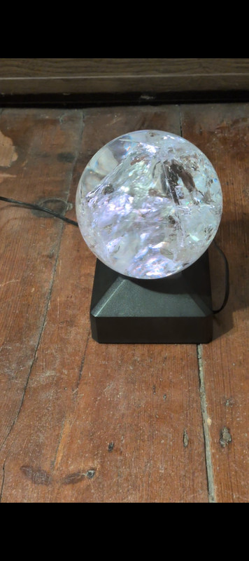 Lighted Display Stand Box 6" square Color Changing 4 Crystals / Glassware / Art