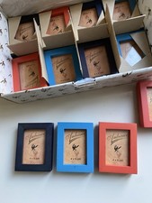 12 Bilderrahmen Fotorahmen, Passbild, 6 x 4 cm rechteckig  -Je Farbe 4 Stück Top