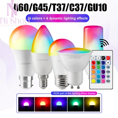 10PCS E27 B22 WiFi Smart LED Light Bulb RGBW Globe Lamp For Alexa Google Home AU - image 1 of 4