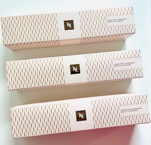 Cialde Caffè 3 Maniche Nespresso Smerigliate Noci Caramello Linea VERTUO 2023 RARE