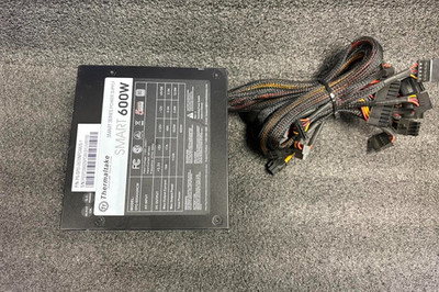Thermaltake SMART 600W ATX 80 Plus Certified Active PFC Power Supply-USED
