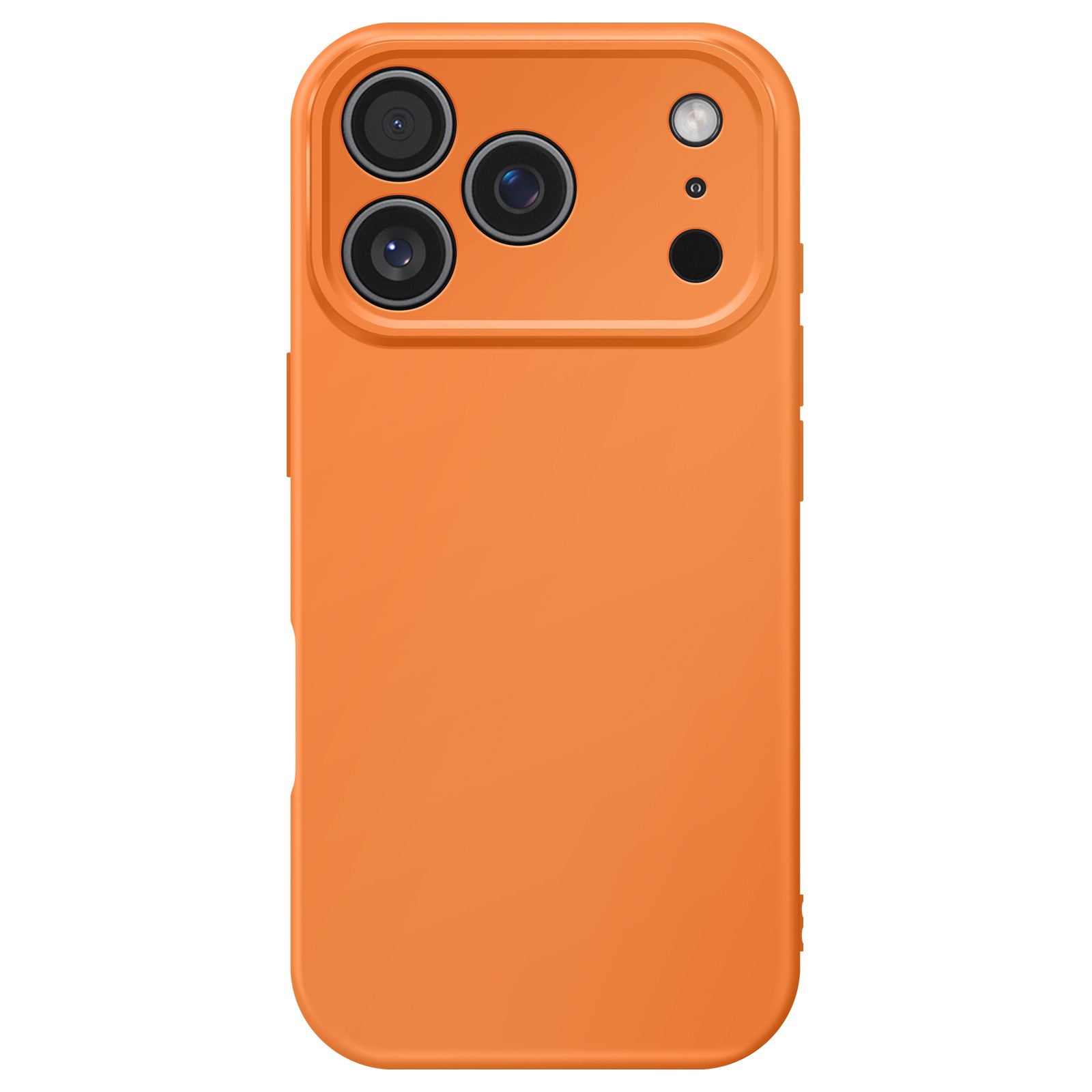 Coque iPhone 17 Pro Max silicone antichoc orange avec finition soft-touch