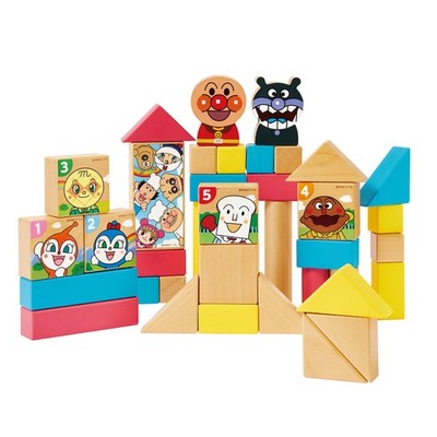 AGATSUMA Anpanman Genius Brain Cylinder Building Blocks Toy 2024