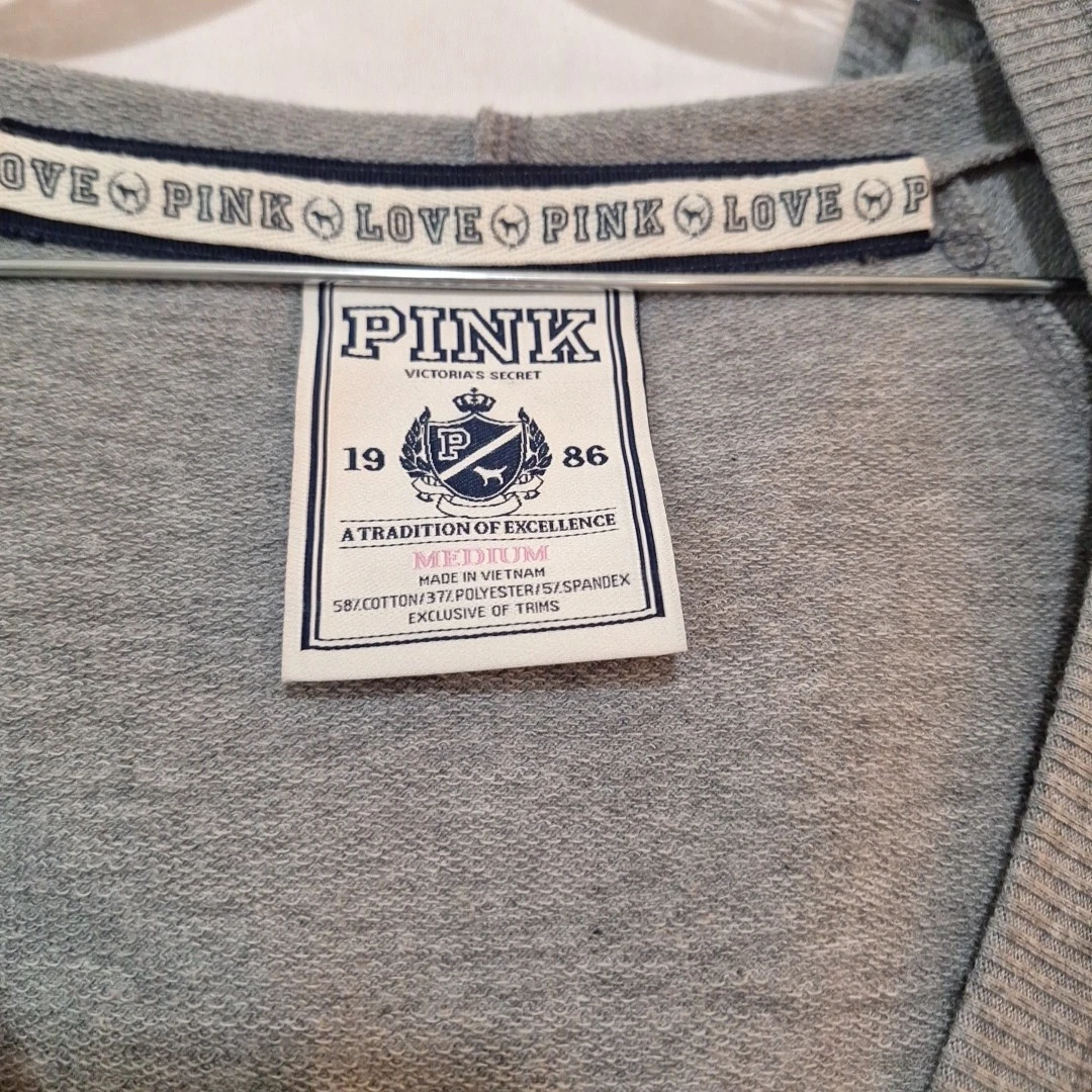 UNDERCOVER Abito Victoria's Secret grigio con cappuccio manica 3 4 taglia media.