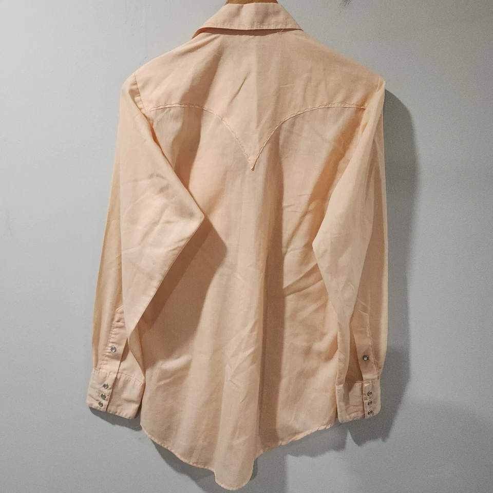 Vaquero de rodeo occidental vintage años 60 Rockmount Ranch Wear Pearl Snap para hombre grande Foto 2 de 4