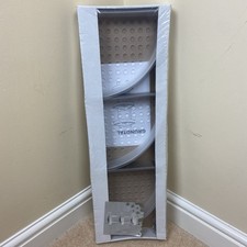 IKEA Grundtal Shower Rack Caddy Steel 3 Tier Bathroom Corner Wall Shelf