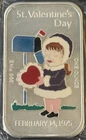 Vintage 1975 1 Oz .999 Silver A Ceeco Bar Valentine’s Day Love Enameled Art Bar!