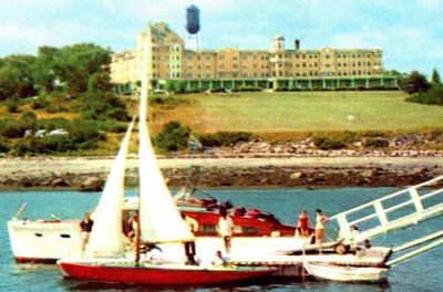 Rockland,ME Samoset Hotel/Sail Boat/Tragedy/Fire 1972/Classic Cruiser Boat?-A150