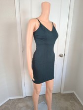 Rhinestone Strap Bodycon Green Festival Dress Size S -Party Evening Cocktail D37