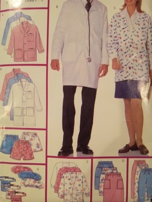 UC Scrubs Sewing Pattern Lab Coat Sewing Pattern Surgical Hat P515 Jacket