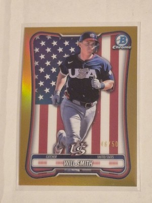 2026 Bowman Chrome WBC Will Smith Gold Refractor /50 USA Dodgers WBC-19