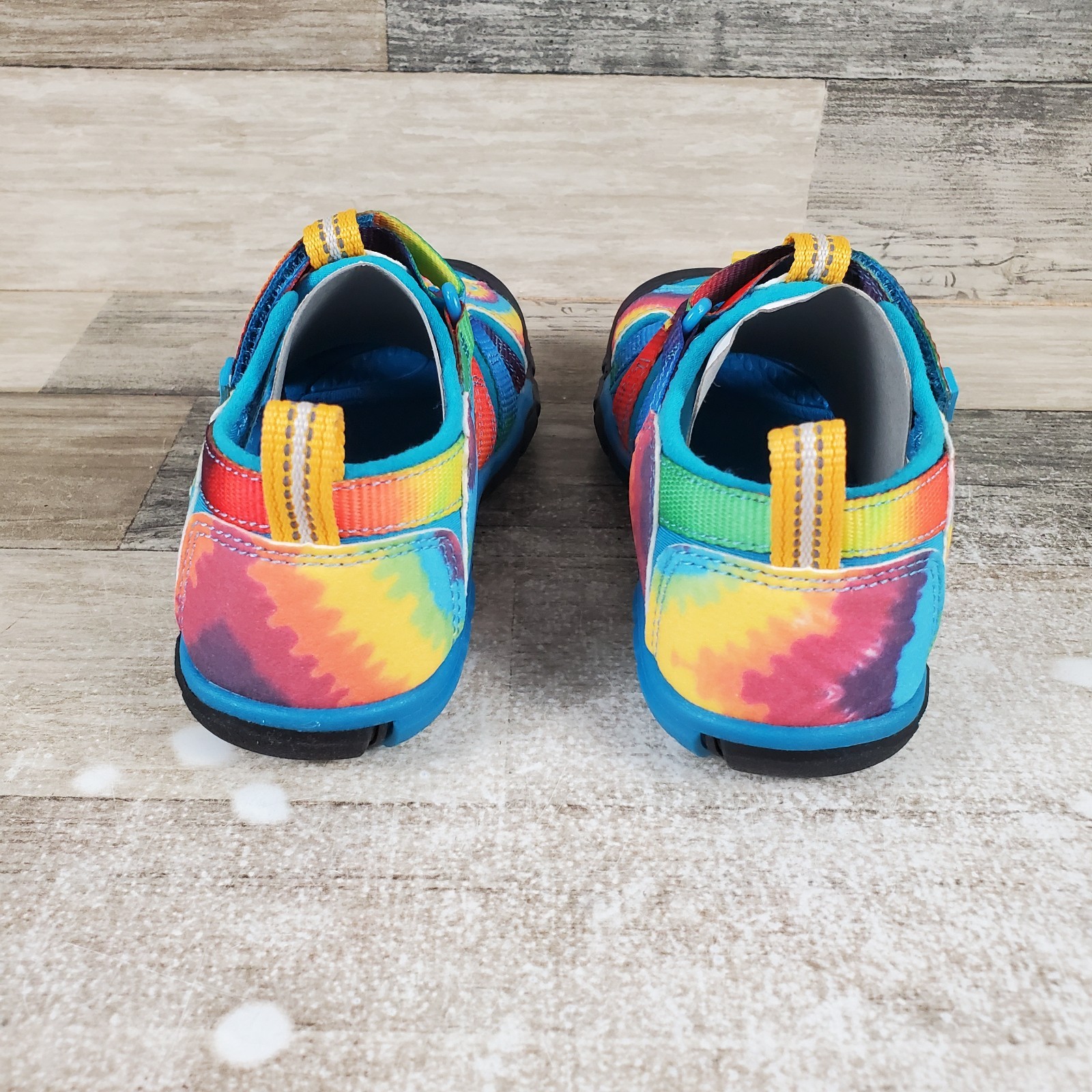 Sandali Keen Seacamp II CNX giovani taglia 12 blu vivo originali tie dye toggle scarpe
