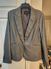 Banana Republic sz 14 Suit Blazer Jacket NWOT Grey Black