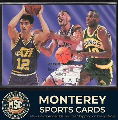 John Stockton / Rex Chapman / Shawn Kemp 1994-95 Fleer Team Leaders #9