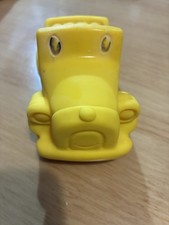 Vintage 80s yellow squeaky toy car Squeak Still Works