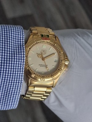 Tag Heuer 4000 Full Size komplett vergoldet selten sehr guter Zustand selten 