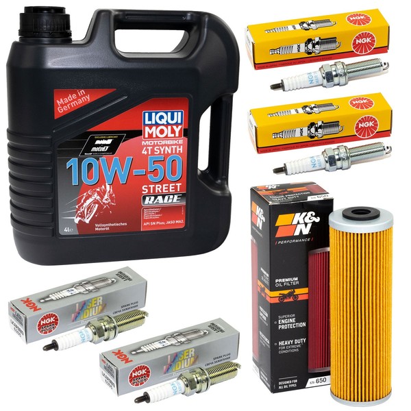 Set 4L ÖL Inspektion FüR KTM Adventure 1190 ABS 1190 R 13-14 ÖLfilter ZüNdkerzen-image