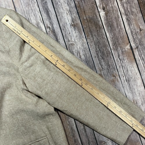 Old Navy Linen Double Breasted Sport Coat Blazer XL Mens Beige Suit Jacket - Picture 9 of 10