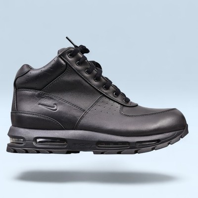 Nike Air Max Goadome ACG Men's Leather Triple Black Boots Size 12 Shox Insoles