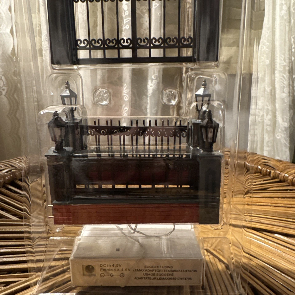 MIP Lemax Lighted Wrought Iron Fence Gate Accessory Village Battery Op 54303 - Image 2 of 2