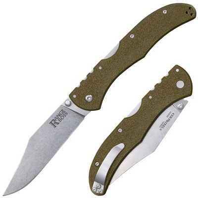 Cold Steel Knives Range Boss Lockback 20KR7 4034 Steel OD Green Zy-Ex