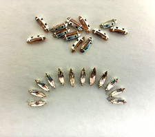 Rhinestones Light Pink Rose Montees Sew-On Stones Vtg. 1950 24 pcs. 12mm x 4mm