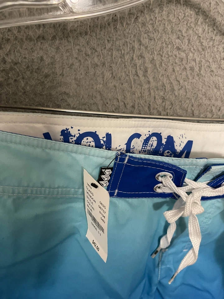 VOLCOM Womens Size 11 Board Shorts Blue Swim Trunks Adult Polyester NEW NWT - Image 2 of 4