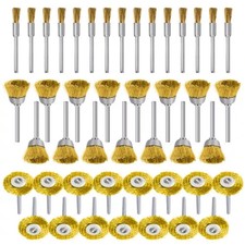 45Pcs Brass Polishing Wire Cup Mix Brush Set for Dremel Rotary Tool Accessories