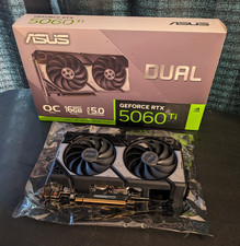 ASUS Dual GeForce RTX 5060 Ti 16GB GDDR7 OC Edition Graphics Card NVIDIA PCI 5.0