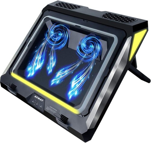 AFMAT Gaming Laptop Cooling Pad, 4500RPM Laptop Cooling Pad with Turbo-Fans