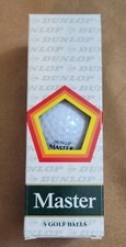 Vintage Dunlop Maxfli Master Golf Balls White USA Made New in Box NIB 3 pack