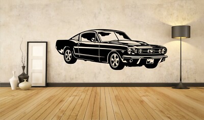 US Muscle Car Mustang 1965 Fastback Sportwagen Fast & Furious Wandtattoo A138