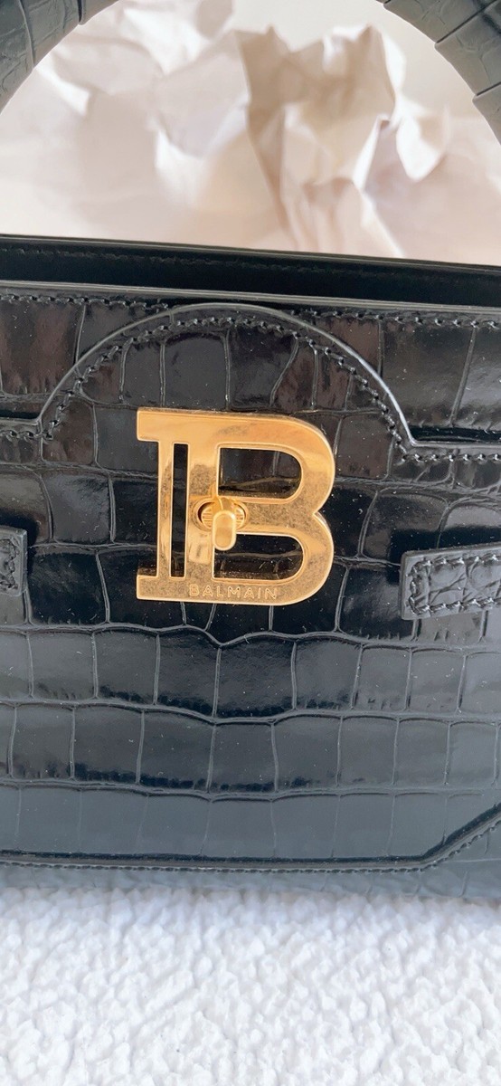 Balmain☆VIP価格 B-Buzz エンボス トート バッグ Amazon.com: Balmain, Small B-Buzz Grained Leather Top Handle