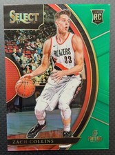 #/5 Zach Collins 2017-18 Panini Select Concourse Green Prizms RC #94
