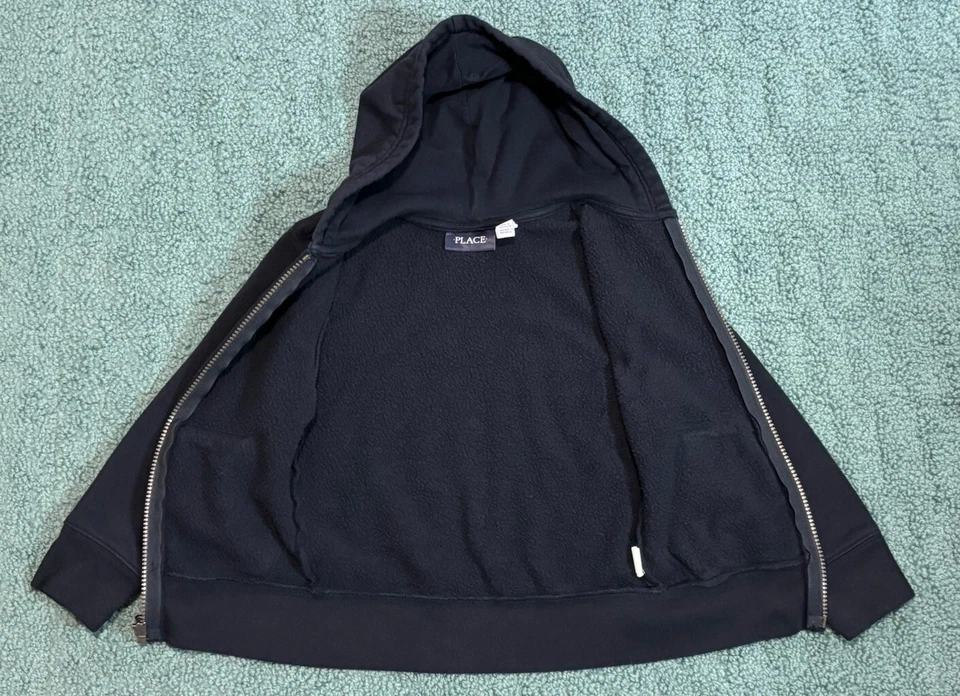 The Children’s Place Zip Up Hoodie Sweatshirt Navy Blue Little Boys Size 4 XS - Image 3 of 4