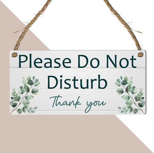 Please Do Not Disturb Sign Floral Wooden Plaque Door Office Spa Bedroom Gift - Picture 42 of 84