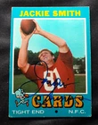 JACKIE SMITH ST. LOUIS CARDINALS HOF TIGHT END SIGNED 1971 TOPPS FOOTBALL CARD B