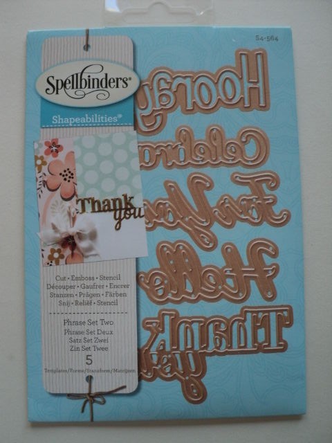 SPELLBINDERS SHAPEABILITIES PHRASE SET TWO (5 DIES) S4-564 BNIP