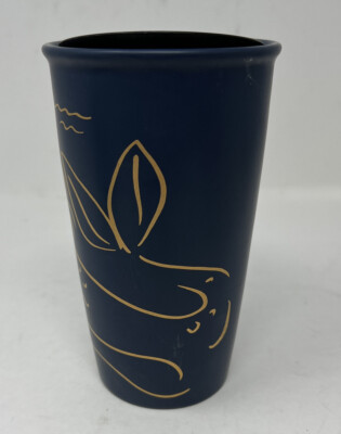 Starbucks 2017 Blue Ceramic Tumbler Coffee Travel Mug Siren Mermaid  Anniversary | eBay