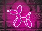Balloon Dog Pink Acrylic 14"x10" Neon Light Sign Lamp Bedroom Display Wall Decor