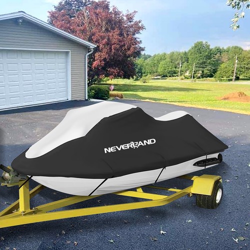 Jet Ski PWC Waterproof Cover Trailerable Fit for Sea Doo Spark 3 up Black/Silver - Picture 6 of 17