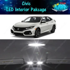 CANBUS White Interior LED Lights Package for 2013 - 2019 2020 2021 Honda Civic