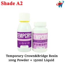Dental Acrylic Crown & Bridge Self Curing Resin 100gr Powder + 150ml Liquid A2