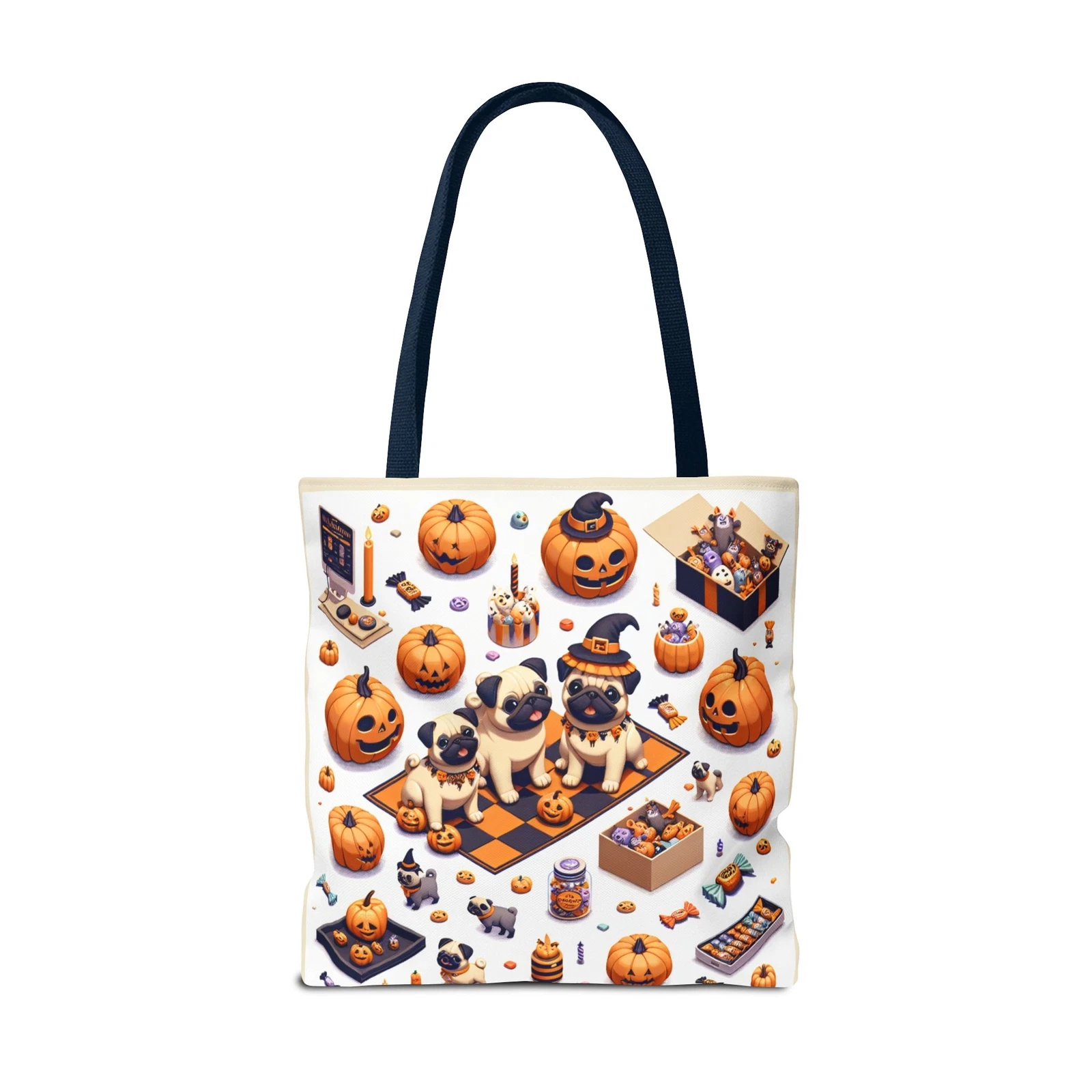 Halloween and Pugs Tote Bag