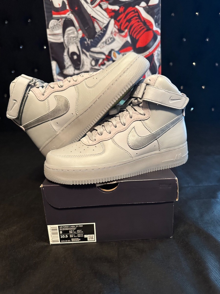Size 9 - Nike Air Force 1 High Wolf Grey Metallic Silver for  display picture 3