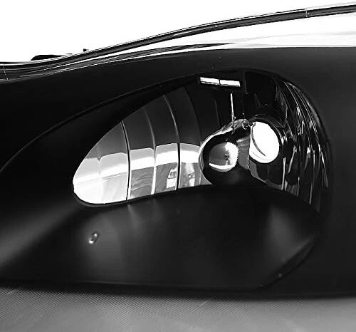 Par de faros negros de repuesto izquierda+derecha para Saturn SC1 SC2 2001-2002 cupé Foto 3 de 3