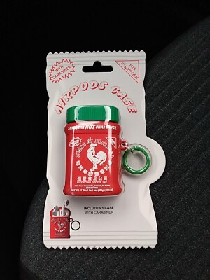 SRIRACHA HOT SAUCE AIRPOD SILICONE CASE - 1ST & 2ND GEN - NIP